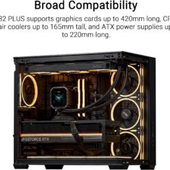 ASUS A32 PLUS TG ARGB ATX PC Case Support 360mm radiators and 420mm graphics cards and pre-installed ARGB fans 10 ASUS A32 PLUS TG ARGB ATX PC Case Support 360mm radiators and 420mm graphics cards and pre-installed ARGB fans - Image 4