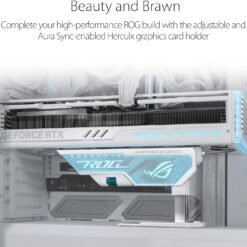 ASUS ROG Herculx White Graphics Card Holder securely fortifies even the most powerful cards, plus offers an easy-to-use design and extensive compatibility (XH01) 11 ASUS ROG Herculx White