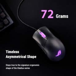 ASUS ROG Gladius III Core Wired Gaming Mouse (P523) 72-gram with ergonomic shape 12,000dpi ROG Micro Switch II 6 ASUS ROG Gladius III Core Wired Gaming Mouse (P523) 72-gram with ergonomic shape 12,000dpi ROG Micro Switch II - Image 2
