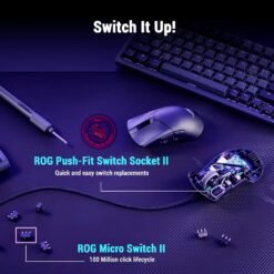 ASUS ROG Gladius III Core Wired Gaming Mouse (P523) 72-gram with ergonomic shape 12,000dpi ROG Micro Switch II 8 ASUS ROG Gladius III Core Wired Gaming Mouse (P523) 72-gram with ergonomic shape 12,000dpi ROG Micro Switch II - Image 4