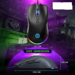 Mikuso X-Series XM-56U CYRUS RGB Gaming Mouse Ergonomic 7,200Dpi Programmable 7 Mikuso X-Series XM-56U