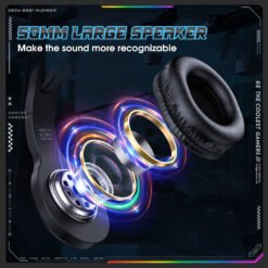 ONIKUMA X31 Wired RGB Gaming Headphones 3.5mm Multi-Platform Support for PC, Mobile, PlayStation, Switch and Xbox 11 ONIKUMA X31 Wired RGB Gaming Headphones 3.5mm Multi-Platform Support for PC, Mobile, PlayStation, Switch and Xbox - Image 5