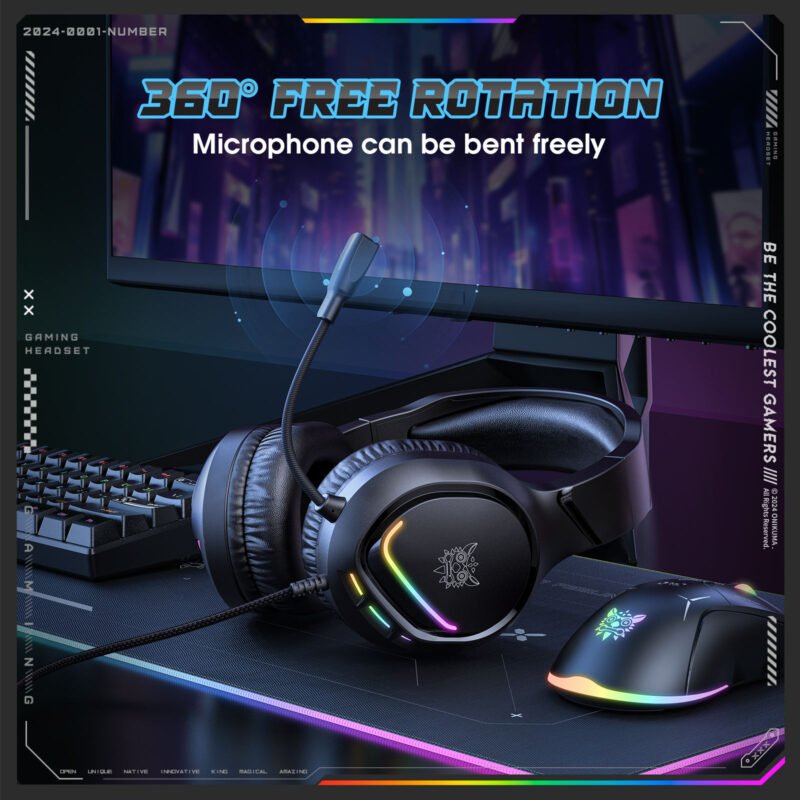 ONIKUMA X31 Wired RGB Gaming Headphones 3.5mm Multi-Platform Support for PC, Mobile, PlayStation, Switch and Xbox 18 H845302435eaa4cb4925e1faadf03724cO