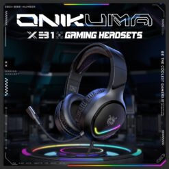 ONIKUMA X31 Wired RGB Gaming Headphones 3.5mm Multi-Platform Support for PC, Mobile, PlayStation, Switch and Xbox 12 ONIKUMA X31 Wired RGB Gaming Headphones 3.5mm Multi-Platform Support for PC, Mobile, PlayStation, Switch and Xbox - Image 6