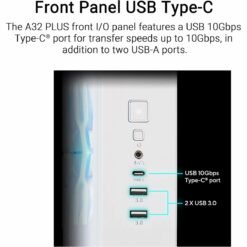 ASUS A32 PLUS TG White ARGB ATX PC Case Support 360mm radiators and 420mm graphics cards and pre-installed ARGB fans 10 ASUS A32 PLUS TG White ARGB ATX PC Case Support 360mm radiators and 420mm graphics cards and pre-installed ARGB fans - Image 4