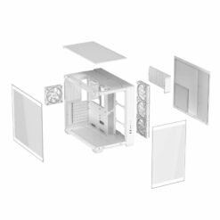 ASUS A32 PLUS TG White ARGB ATX PC Case Support 360mm radiators and 420mm graphics cards and pre-installed ARGB fans 13 ASUS A32 PLUS TG White ARGB ATX PC Case Support 360mm radiators and 420mm graphics cards and pre-installed ARGB fans - Image 7