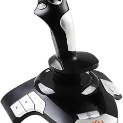 Alternative view of PXN F16 Flight Joystick Controller for PC with 4 axles, 12 action buttons, an 8-way hat switch, and a rapid-fire trigger
