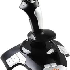Alternative view of PXN F16 Flight Joystick Controller for PC with 4 axles, 12 action buttons, an 8-way hat switch, and a rapid-fire trigger