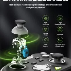 Alternative view of PXN P5 Wireless Gaming Controller For PC, Steam Deck, Switch/Switch 2, Android & iOS 1000Hz Polling, 4 Macro Buttons, 2.4G/BT/SW