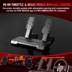 PXN V10 Ultra Gaming Steering Wheel with Pedal Force Feedback for PC/Xbox/ PS4, 270mm Leather Adjustable Pedals 12 PXN V10 Ultra Gaming Steering Wheel with Pedal Force Feedback for PC/Xbox/ PS4, 270mm Leather Adjustable Pedals - Image 5