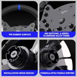 PXN V99 Gaming Racing Wheel with Gear Shifter and Pedals Driving Force Feedback 270°&900°, 11.8 inch, Tools APP for PC, Xbox, and PS4 9 PXN V99 Gaming Racing Wheel with Gear Shifter and Pedals Driving Force Feedback 270°&900°, 11.8 inch, Tools APP for PC, Xbox, and PS4 - Image 3