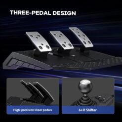 PXN V9 Gen2 Racing Wheel with Gear Shifter and Pedals Steering Wheel 270°/ 900° Degree Vibration for PC, PS3, PS4, Xbox Series X|S, Xbox One 12 PXN V9 Gen2 Racing Wheel with Gear Shifter and Pedals Steering Wheel 270°/ 900° Degree Vibration for PC, PS3, PS4, Xbox Series X|S, Xbox One - Image 6
