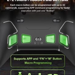PXN P5 Wireless Gaming Controller For PC, Steam Deck, Switch/Switch 2, Android & iOS 1000Hz Polling, 4 Macro Buttons, 2.4G/BT/SW 8 PXN P5 Wireless Gaming Controller For PC, Steam Deck, Switch/Switch 2, Android & iOS 1000Hz Polling, 4 Macro Buttons, 2.4G/BT/SW - Image 3