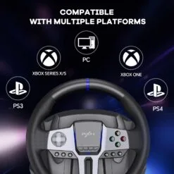 Alternative view of PXN V9 Gen2 Racing Wheel with Gear Shifter and Pedals Steering Wheel 270°/ 900° Degree Vibration for PC, PS3, PS4, Xbox Series X|S, Xbox One