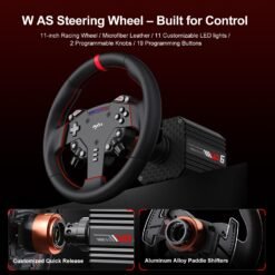 PXN VD6 Bundle PC Steering Wheel and Pedals with 6 Nm Direct Drive Servo Motor Base Professional Sim Racing Setup - Image 5