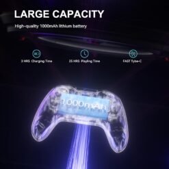 PXN P5 Wireless Gaming Controller White For PC, Steam Deck, Switch/Switch 2, Android & iOS 1000Hz Polling, 4 Macro Buttons, 2.4G/BT/SW 10 PXN P5 Wireless Gaming Controller White For PC, Steam Deck, Switch/Switch 2, Android & iOS 1000Hz Polling, 4 Macro Buttons, 2.4G/BT/SW - Image 4