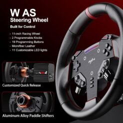 PXN VD4 Bundle Gaming Steering Wheel for PC Sim Racing Setup with 4Nm Direct Drive Servo Motor Base W AS Racing Wheel & PD HM Brake - Image 5