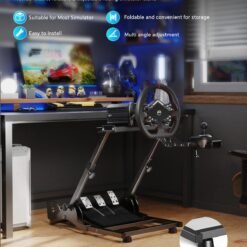 PXN A10 Steering Wheel Stand Foldable Adjustable, Portable Racing Sim Metal Stand Universal Fit all models and brands - Image 4
