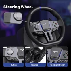 PXN V9 Gen2 Racing Wheel with Gear Shifter and Pedals Steering Wheel 270°/ 900° Degree Vibration for PC, PS3, PS4, Xbox Series X|S, Xbox One 10 PXN V9 Gen2 Racing Wheel with Gear Shifter and Pedals Steering Wheel 270°/ 900° Degree Vibration for PC, PS3, PS4, Xbox Series X|S, Xbox One - Image 4