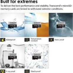 Transcend 340S 128GB A2 V30 microSDXC Micro SD Card Up to 160MB/s UHS-I U3 C10 4K UHD Video Memory Card w/Adapter 13 Transcend 340S 128GB