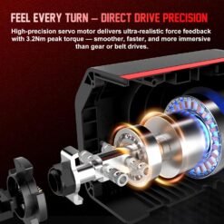 PXN V10 Ultra Gaming Steering Wheel with Pedal Force Feedback for PC/Xbox/ PS4, 270mm Leather Adjustable Pedals 10 PXN V10 Ultra Gaming Steering Wheel with Pedal Force Feedback for PC/Xbox/ PS4, 270mm Leather Adjustable Pedals - Image 3