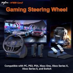 Alternative view of PXN V900 GEN2 PC Racing Wheel with Pedals for PC, PS3, PS4, Xbox One, Xbox Series X/S, Switch 270/900 Degree Race Steering Wheel