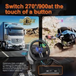 PXN V900 GEN2 PC Racing Wheel with Pedals for PC, PS3, PS4, Xbox One, Xbox Series X/S, Switch 270/900 Degree Race Steering Wheel 11 PXN V900 GEN2 PC Racing Wheel with Pedals for PC, PS3, PS4, Xbox One, Xbox Series X/S, Switch 270/900 Degree Race Steering Wheel - Image 5