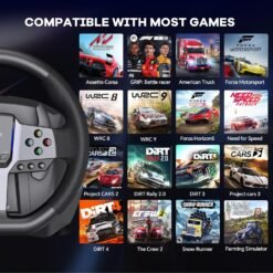 PXN V9 Gen2 Racing Wheel with Gear Shifter and Pedals Steering Wheel 270°/ 900° Degree Vibration for PC, PS3, PS4, Xbox Series X|S, Xbox One 13 PXN V9 Gen2