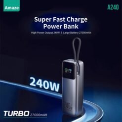 Amaze A240 27000 mah 240 WATT Super-Fast Power Bank for Mobiles and Laptops Premium Li-Polymer Battery - Image 3