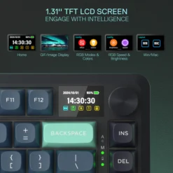 Redragon K724 PRO BEHEMOTH Wireless Mechanical RGB Gaming Keyboard 75% Layout 3-Mode Connectivity Linear Mint Mambo Switch 10 Redragon K724 PRO BEHEMOTH Wireless Mechanical RGB Gaming Keyboard 75% Layout 3-Mode Connectivity Linear Mint Mambo Switch - Image 3
