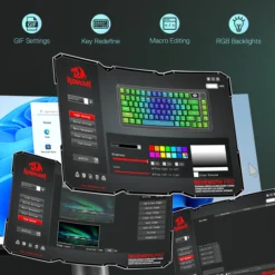Redragon K724 PRO BEHEMOTH Wireless Mechanical RGB Gaming Keyboard 75% Layout 3-Mode Connectivity Linear Mint Mambo Switch 15 Redragon K724 PRO