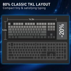 Redragon K707 STAR BLADE Rapid Trigger Wired Gaming Keyboard 8K hyper-polling TKL Layout Actuation Point Adjustable 12 Redragon K707 STAR BLADE Rapid Trigger Wired Gaming Keyboard 8K hyper-polling TKL Layout Actuation Point Adjustable - Image 6