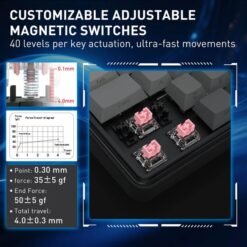 Redragon K707 STAR BLADE Rapid Trigger Wired Gaming Keyboard 8K hyper-polling TKL Layout Actuation Point Adjustable 9 Redragon K707 STAR BLADE Rapid Trigger Wired Gaming Keyboard 8K hyper-polling TKL Layout Actuation Point Adjustable - Image 3