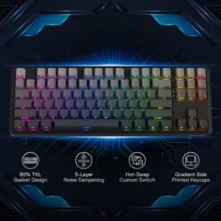 Redragon K707 PRO STAR BLADE TKL Wireless Mechanical Gaming Keyboard RGB Side Printed PBT Keycaps 3-Mode Connectivity Custom Mint Mambo Linear Switch 15 Redragon K707 PRO