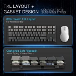 Redragon K707 PRO STAR BLADE TKL Wireless Mechanical Gaming Keyboard RGB Side Printed PBT Keycaps 3-Mode Connectivity Custom Mint Mambo Linear Switch 11 Redragon K707 PRO STAR BLADE TKL Wireless Mechanical Gaming Keyboard RGB Side Printed PBT Keycaps 3-Mode Connectivity Custom Mint Mambo Linear Switch - Image 4