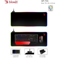 Alternative view of A4tech Bloody MP-75N Extended RGB Gaming Mouse Pad Roll-Up Fabric 75 cm x 30cm