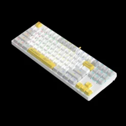 Alternative view of A4tech Bloody S87 RGB BLMS Mechanical Keyboard Energy White with BLMS Red Plus Switch Hot-Swappable