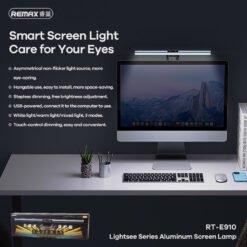 REMAX RT-E910 Lightsee Series Aluminum Monitor Screen Lamp Eye Saver Light for Monitor 8 REMAX RT-E910 Lightsee Series Aluminum Monitor Screen Lamp Eye Saver Light for Monitor - Image 4