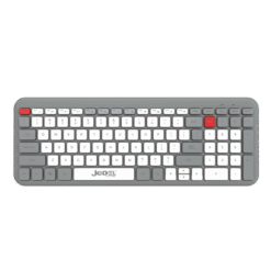 Alternative view of JeDEL WS739 Wireless Dual Mode Keyboard & Mouse Combo Bluetooth + 2.4Ghz Grey and White