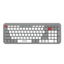 Alternative view of JeDEL WS739 Wireless Dual Mode Keyboard & Mouse Combo Bluetooth + 2.4Ghz Grey and White