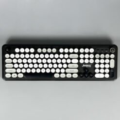 JeDEL WKB104 Round Keys Dual-Mode Wireless Keyboard (Bluetooth + 2.4GHz) with Volume Control Knob 6 JeDEL WKB104 Round Keys Dual-Mode Wireless Keyboard (Bluetooth + 2.4GHz) with Volume Control Knob - Image 3