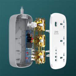 LDNIO SC3416 65W 4 GaN USB Ports and 3 AC Outlets Power Strip Output 2500W - Image 6