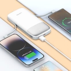 LDNIO PQ20 20000mAh 22.5W fast charging Power Bank with Built-in Type-C and Lightning Cables 8 LDNIO PQ20 20000mAh 22.5W fast charging Power Bank with Built-in Type-C and Lightning Cables - Image 4