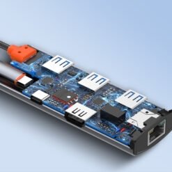 Alternative view of LDNIO DS-16H 6 in 1 USB C Dock Station 4K HDMI LAN and PD 100W quick charge