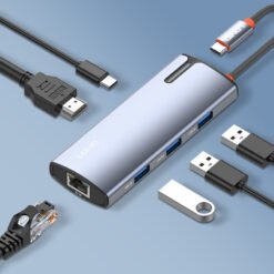 LDNIO DS-16H 6 in 1 USB C Dock Station 4K HDMI LAN and PD 100W quick charge 8 LDNIO DS-16H 6 in 1 USB C Dock Station 4K HDMI LAN and PD 100W quick charge - Image 3