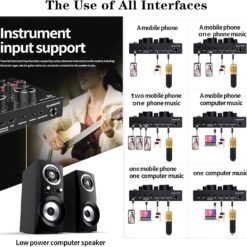 V8 Bm-800 Podcast Microphone Equipment Bundle Recording Studio Package with Voice Changer, Live Sound Card - Audio Interface for Laptop Computer - Image 5