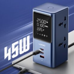 LDNIO SC2 45W Universal Power strip with LED Display desktop LED Tower Power Extension - Image 4