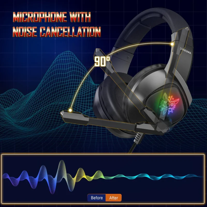 ONIKUMA K19 Professional Game Headphone with MIC RGB LED Backlight Wired Gamer Headset Noise Canceling ForPCPS4XBOX 7 1024x1024