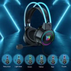 Onikuma X15 Pro Wired Gaming Headset with RGB Beam Head Light Circle Earpiece, 3.5 mm Jack Compatible with Multiple Devices - Image 3
