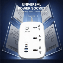 LDNIO SC6 45W GAn Power Strip 3 Sockets 3250W USB-C Port EU PLUG - Image 3